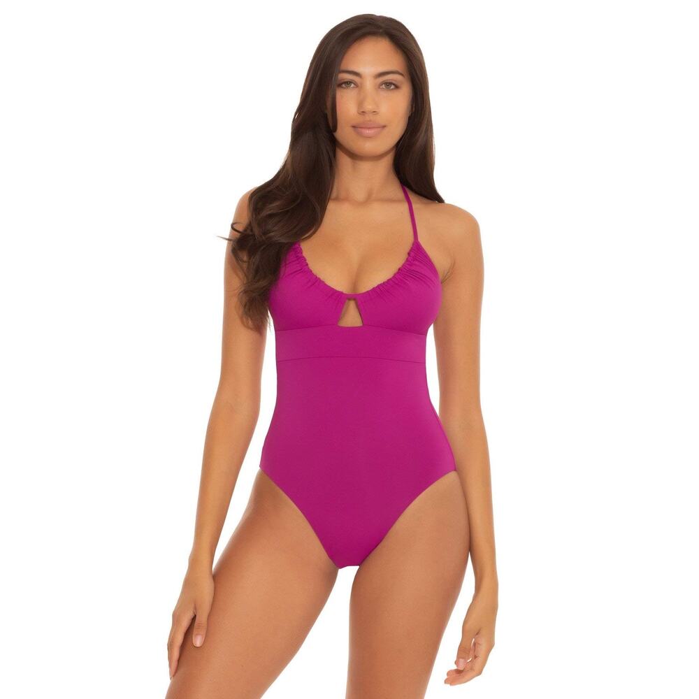 Becca by Rebecca Virtue Berry Convertible One Piece Swimsuit Size Medium
